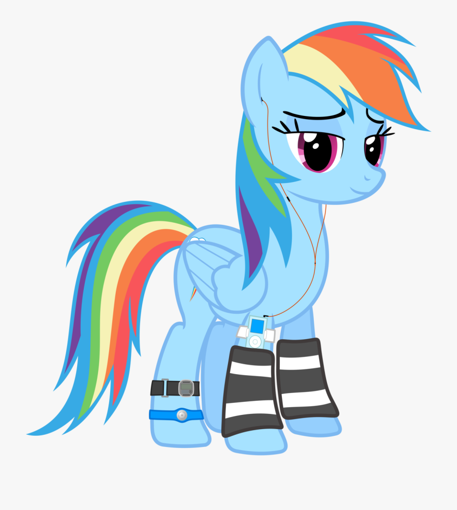 Rainbow Dash Vector - My Little Pony Tail Rainbow Dash, Transparent Clipart