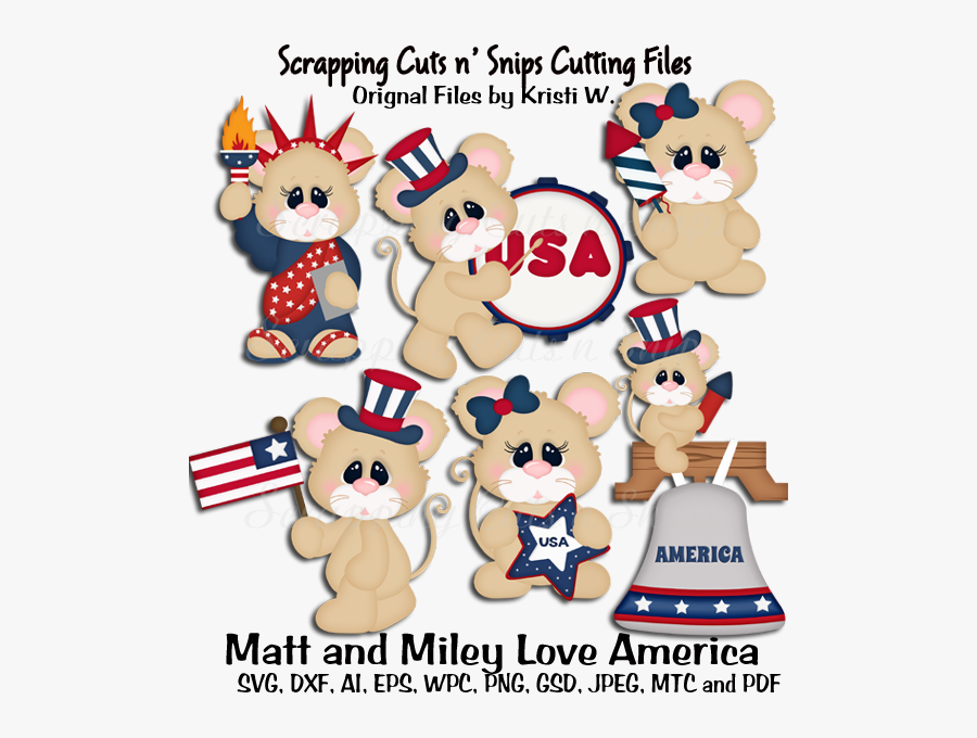 Matt And Miley Love America Cutting Files, Transparent Clipart