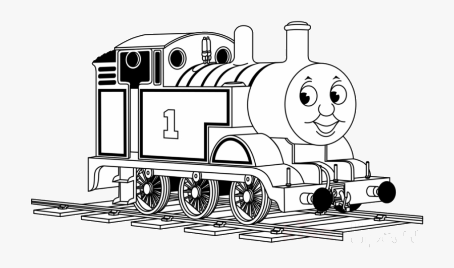 Thomas The Train Tank Engine Coloring Clipart Free - Thomas The Tank Engine Black And White, Transparent Clipart