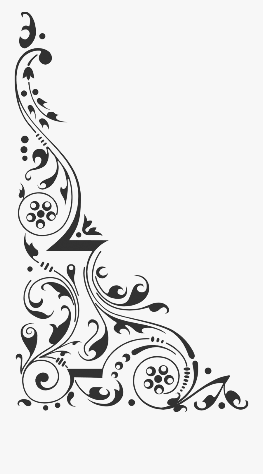 Corner Design Clipart Clip Art - Corner Design Png Black And White, Transparent Clipart