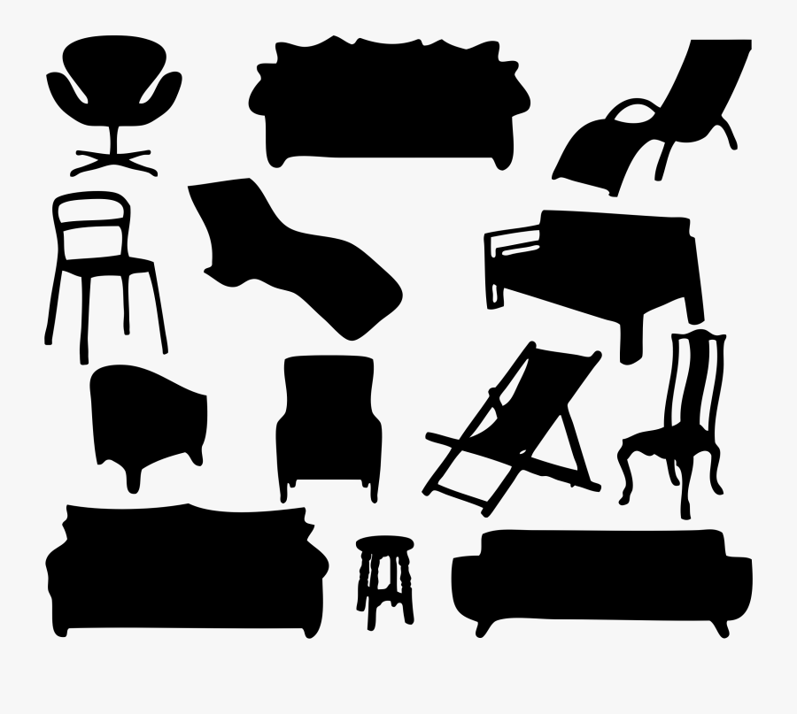 Graphic Free Download Clipart Furniture - Furniture Png Black And White, Transparent Clipart