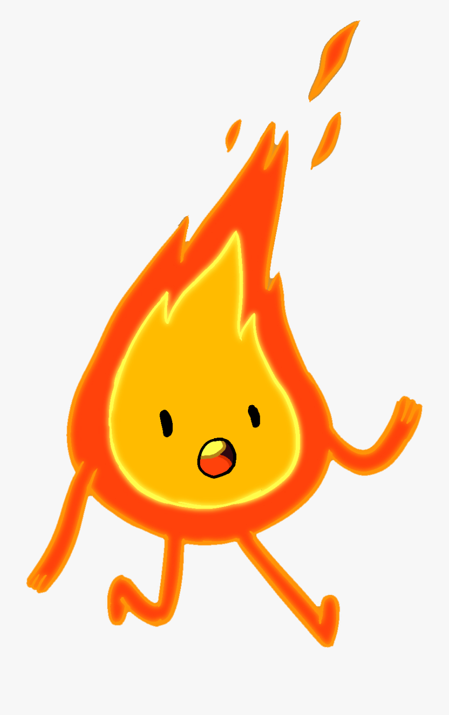 Person On Fire Png - Adventure Time Fire People, Transparent Clipart