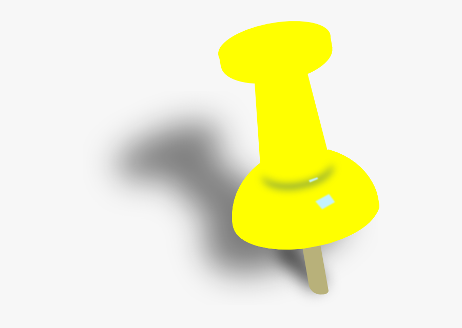 Yellow Push Pin Clip Art - Push Pin Clip Art Yellow, Transparent Clipart