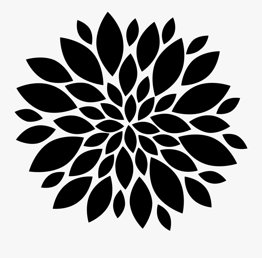 Flower Clipart Petal - Flower Black Clip Art, Transparent Clipart