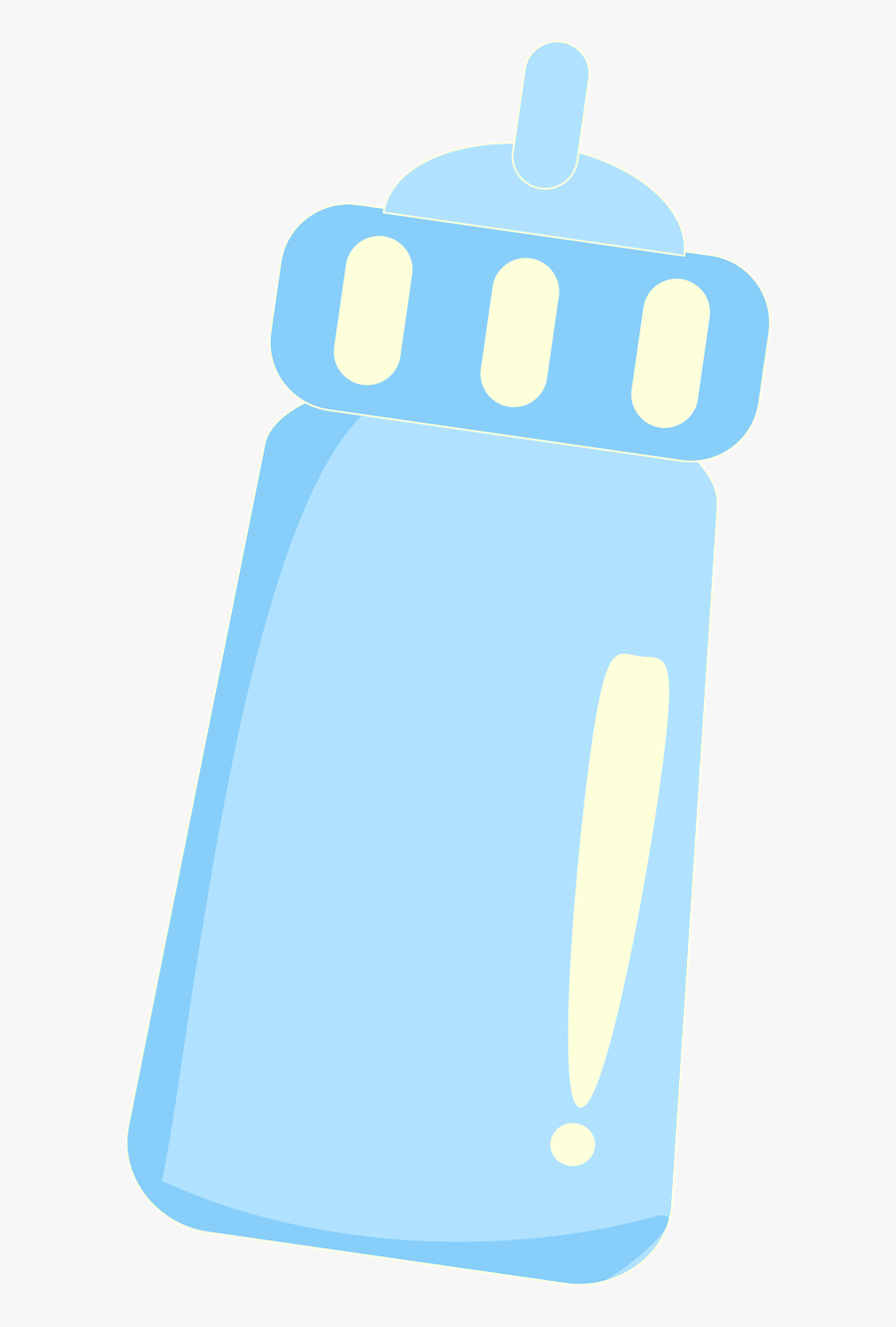 Minus Say Hello Free - Blue Baby Bottle Clipart, Transparent Clipart