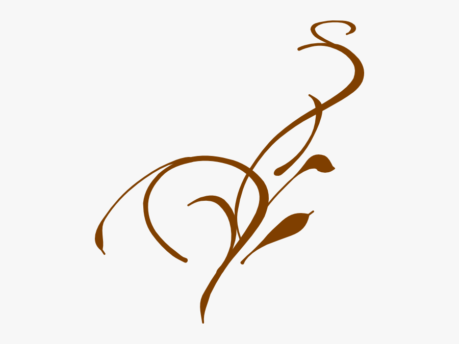 Brown Swirls Teal Clip Art Design Download Vector Clip - Vine Clip Art, Transparent Clipart