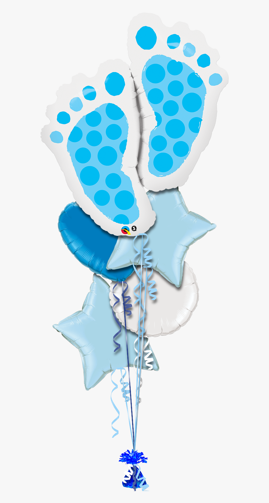 Baby Boy Feet Love Balloon - Feet Balloons, Transparent Clipart