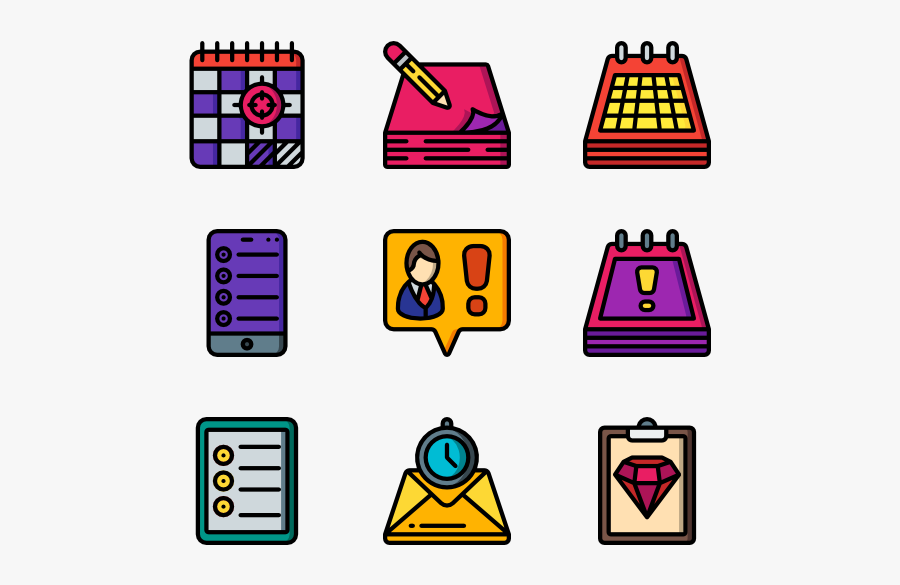 Actions And Reminders - Flat Icon Reminders, Transparent Clipart