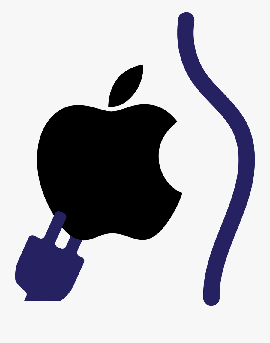 Apple Logo, Transparent Clipart