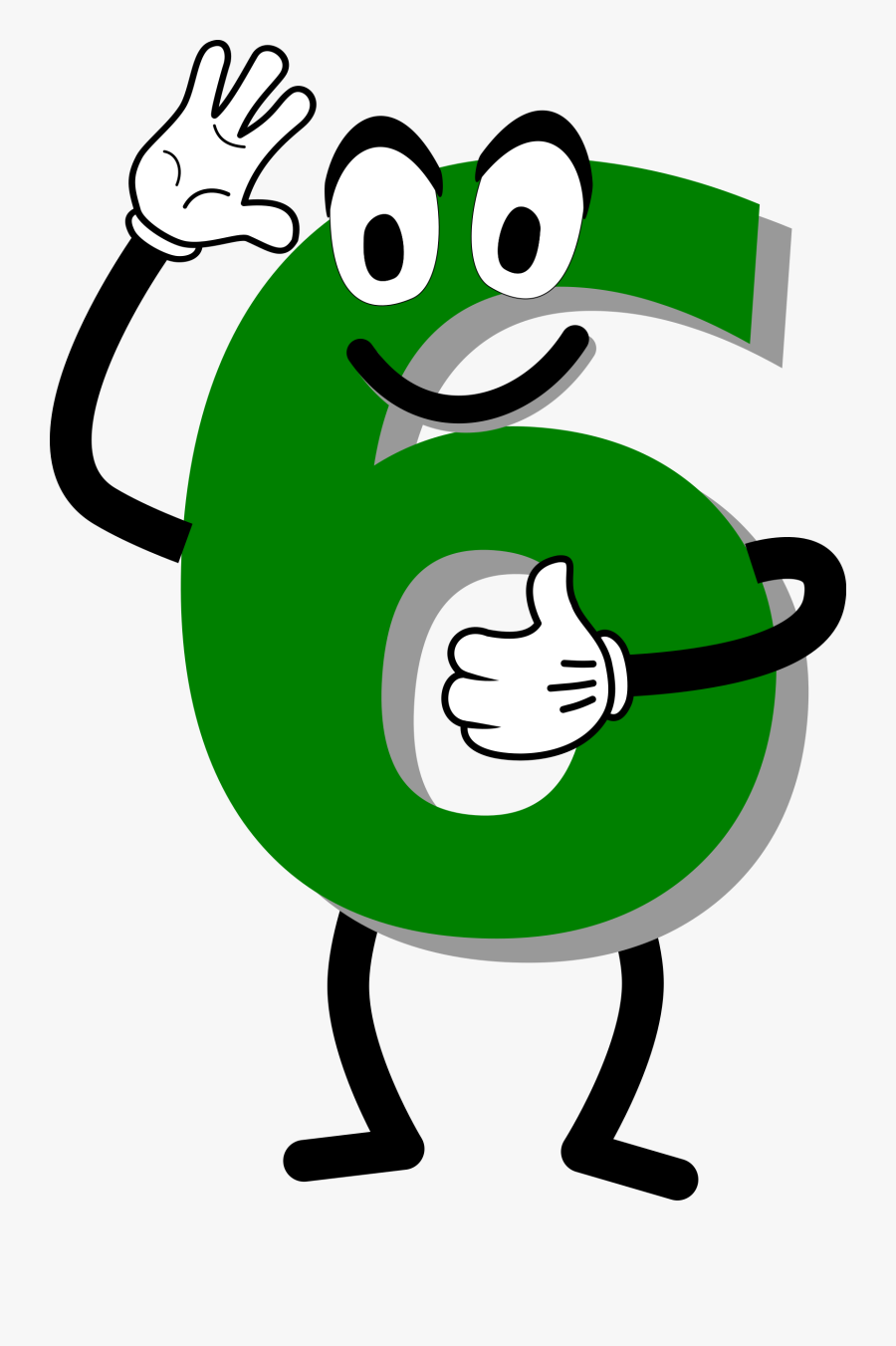 Happy Green - Clip Art Number 6, Transparent Clipart