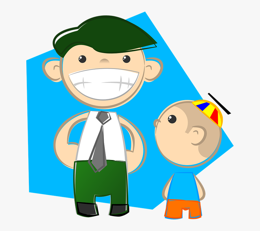 Dad Free Vector Graphic - Son And Dad Clipart, Transparent Clipart