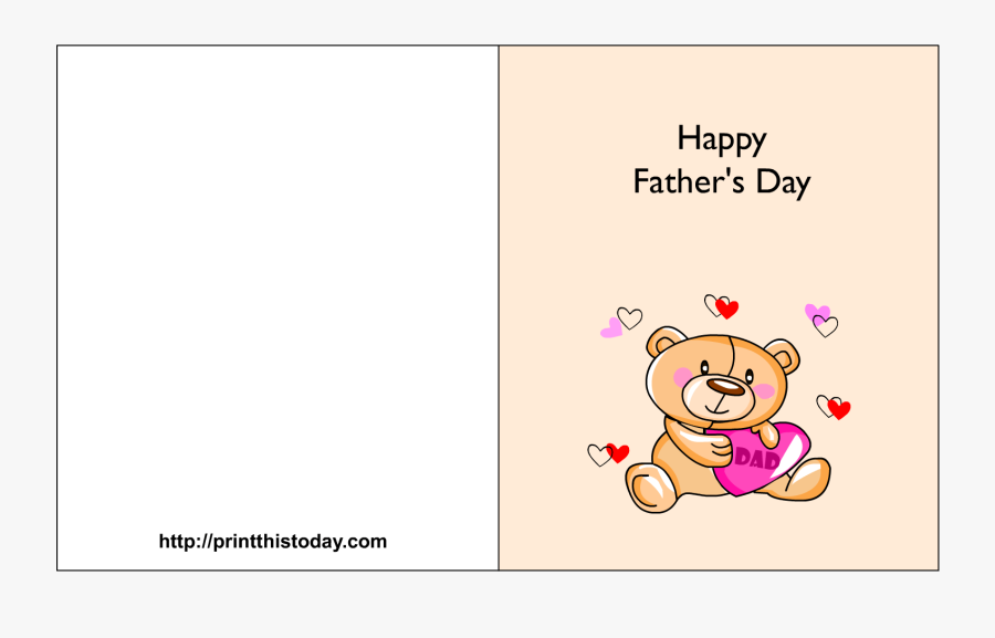 Clip Art Free Fathers Day Cards Printable - Cartoon, Transparent Clipart