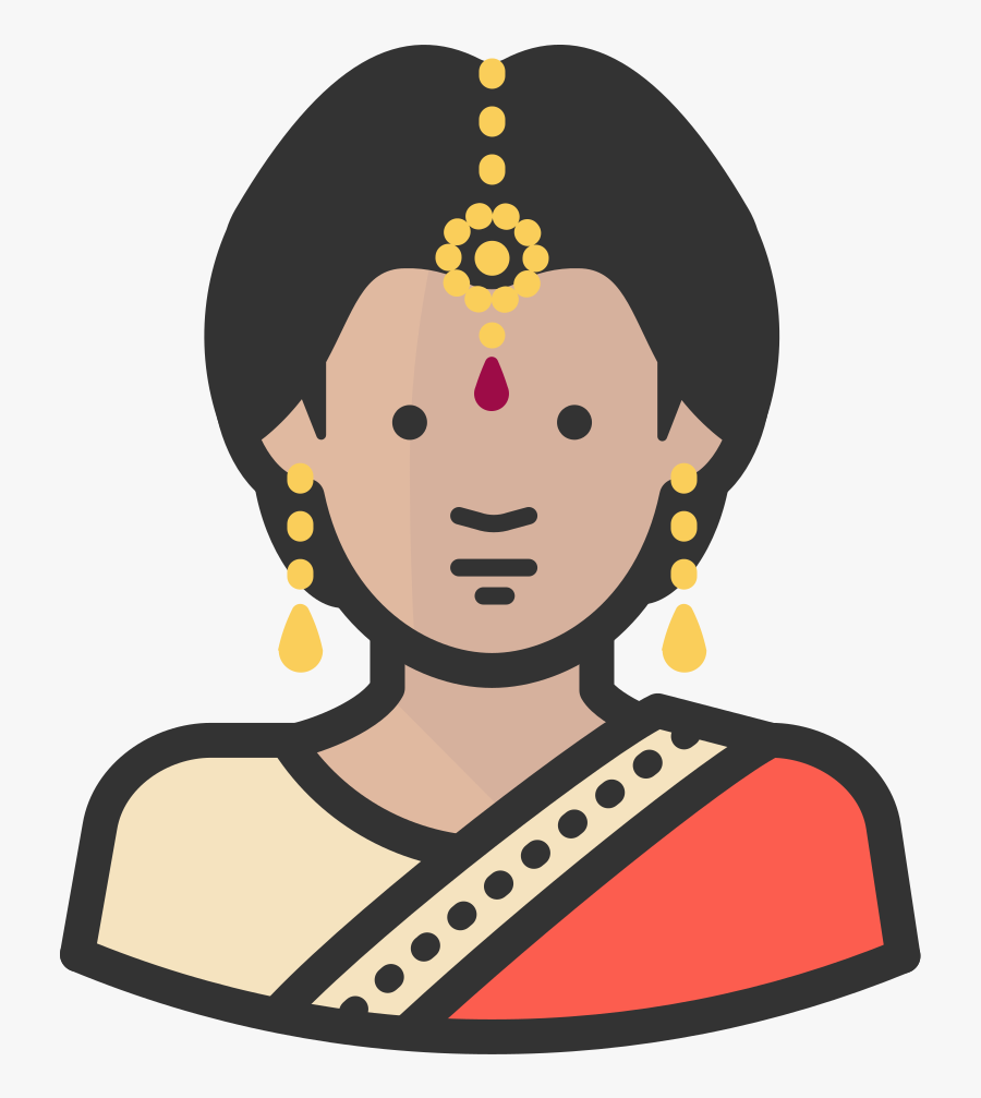 Icon Free Avatars Iconset Diversity - Indian Woman Icon, Transparent Clipart
