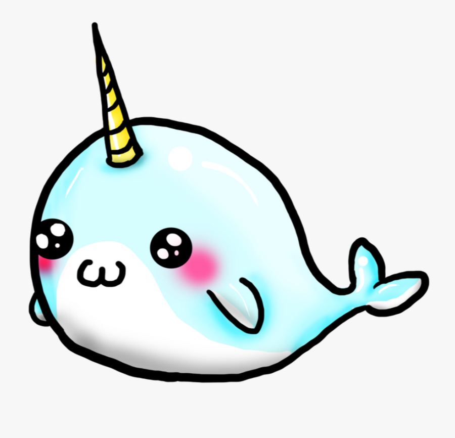 Narwhal Clipart Narwal - Kawaii Easy Unicorn Drawings, Transparent Clipart