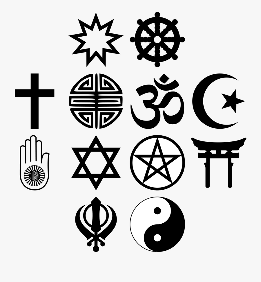 Symbols From Twelve World - Symbols Of Religious Freedom, Transparent Clipart