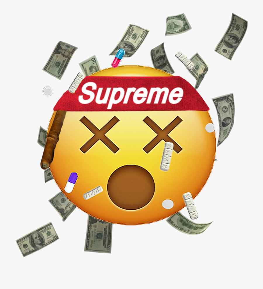 Emoji Emojisticker Money Xans Pills Supreme Memezasf - Make It Rain Transparent, Transparent Clipart