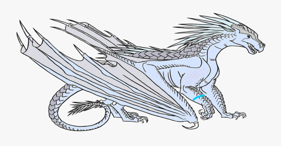 Narwhal Drawing Wing - Wings Of Fire Polar The Icewing, Transparent Clipart