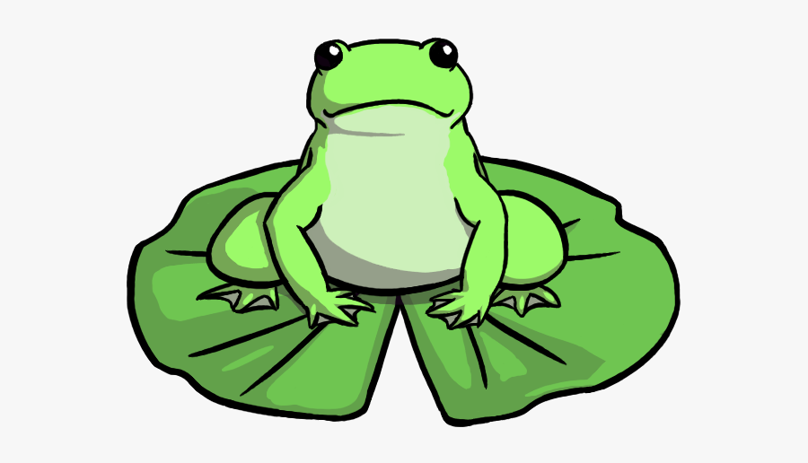 Cartoon Frog On Lily Pad , Free Transparent Clipart - ClipartKey