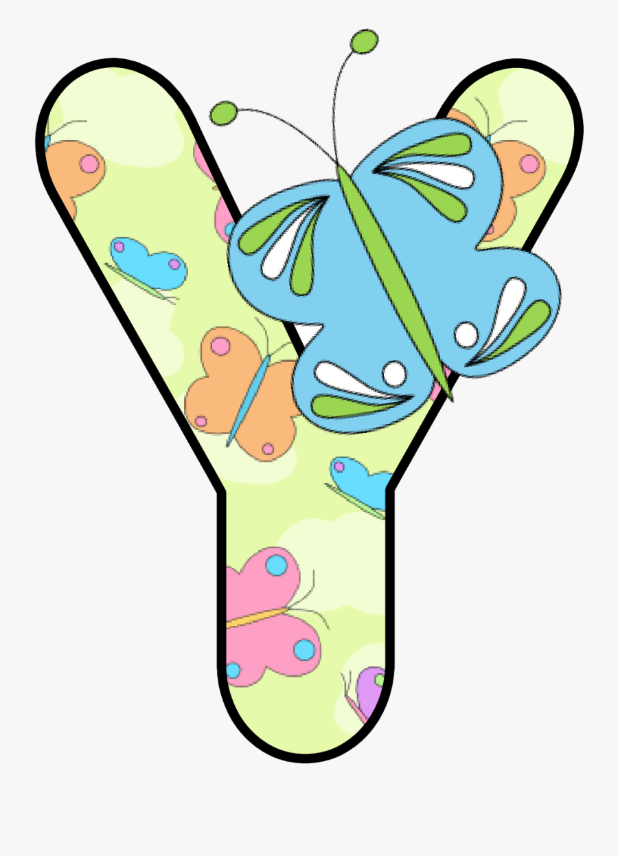 Ch B Alfabeto Mariposas - Alphabet Letters With Butterflies, Transparent Clipart