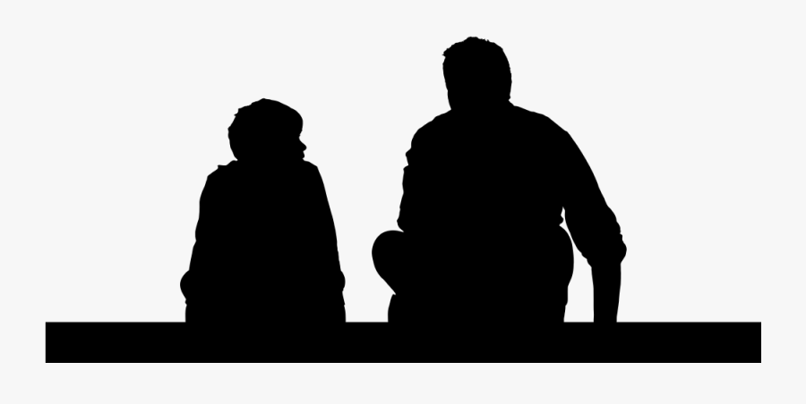 Son Clipart Father African American - Father And Son Silhouette Png, Transparent Clipart