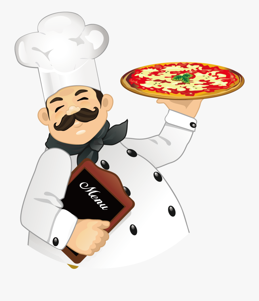 Clip Art Profession Cook - Italian Pizza Chef Kiss, Transparent Clipart