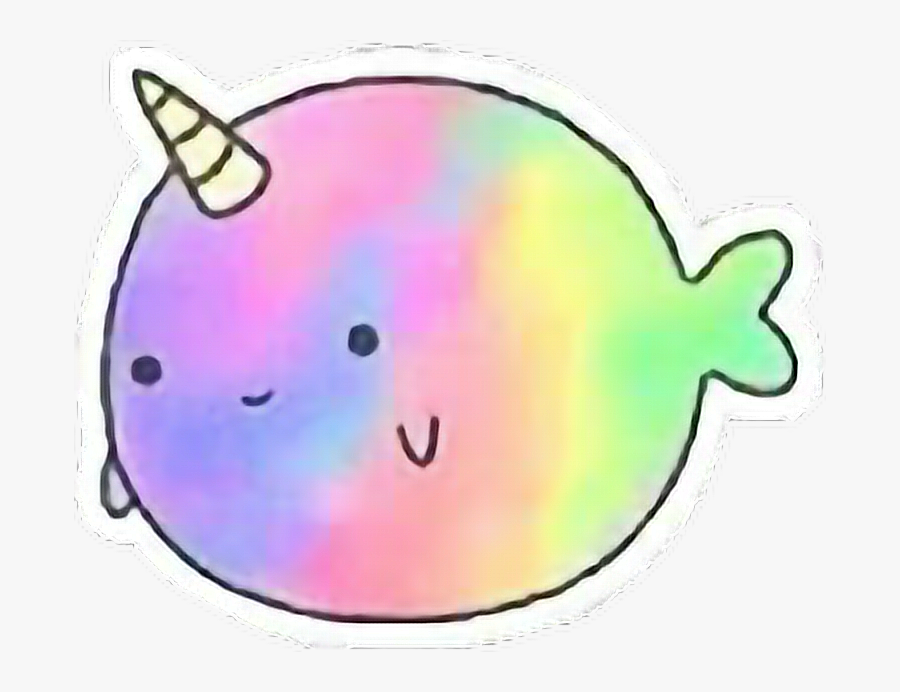 Unicorn Fishy Walrus Rainbow Anime Cutefreetoedit - Cute Stickers, Transparent Clipart