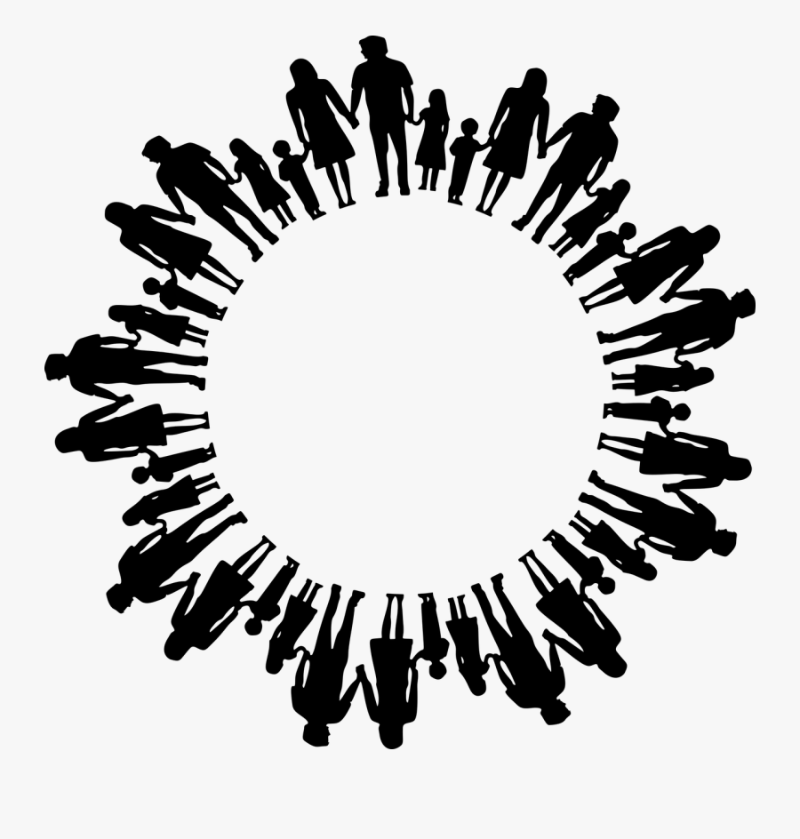 Nuclear Family Child Father Silhouette - Silhouette Black And White Family Clipart, Transparent Clipart