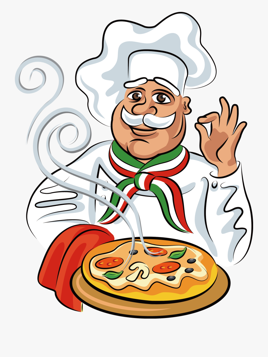 Transparent Cook Clipart - Italian Chef Cartoon Transparent, Transparent Clipart
