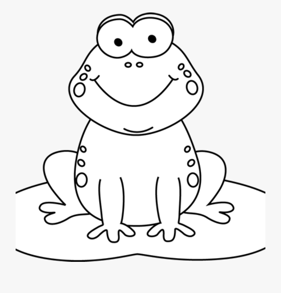 Black And White Clipart Frog, Transparent Clipart