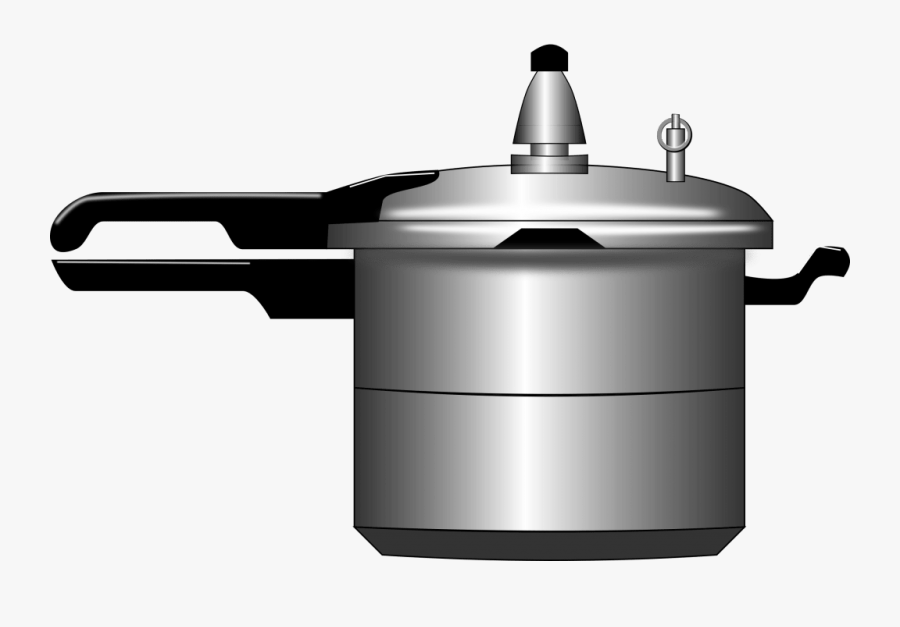 Cook, Kitchen, Pot, Pressure - Cooker Clipart Black And White, Transparent Clipart