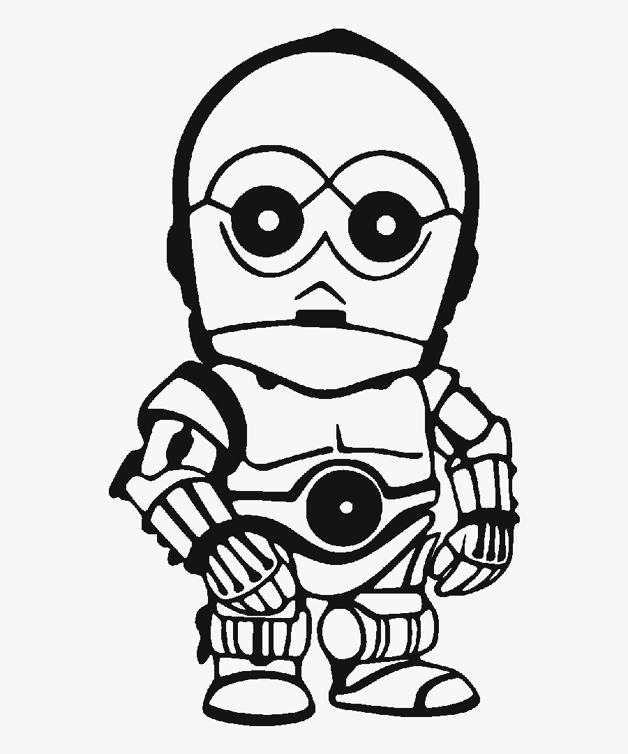 Transparent C3po Clipart - Chibi Star Wars Characters, Transparent Clipart