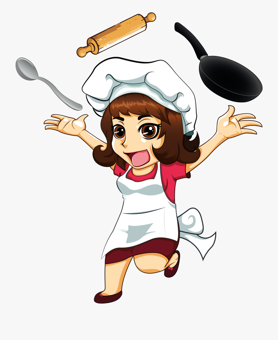 Images Of Lady Chef - Cooking Cartoon Png, Transparent Clipart
