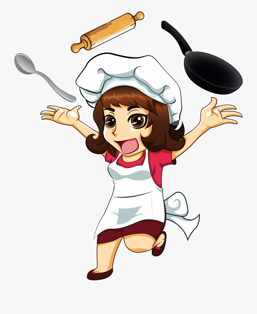 Images Of Lady Chef - Cooking Cartoon Png , Free Transparent Clipart