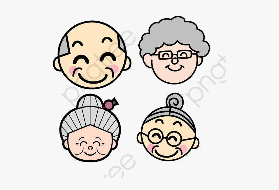 Cartoon Head Grandfather Grandmother, Cartoon Clipart, - Logo Grandma Cook, Transparent Clipart