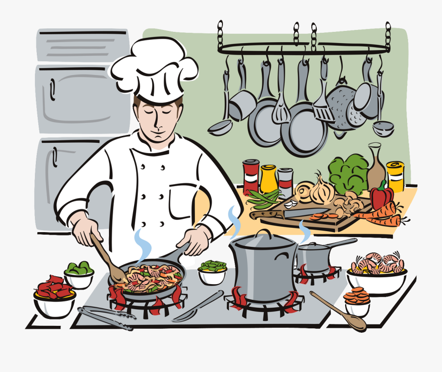 Busy Cook - Cooking Chef Clip Art, Transparent Clipart