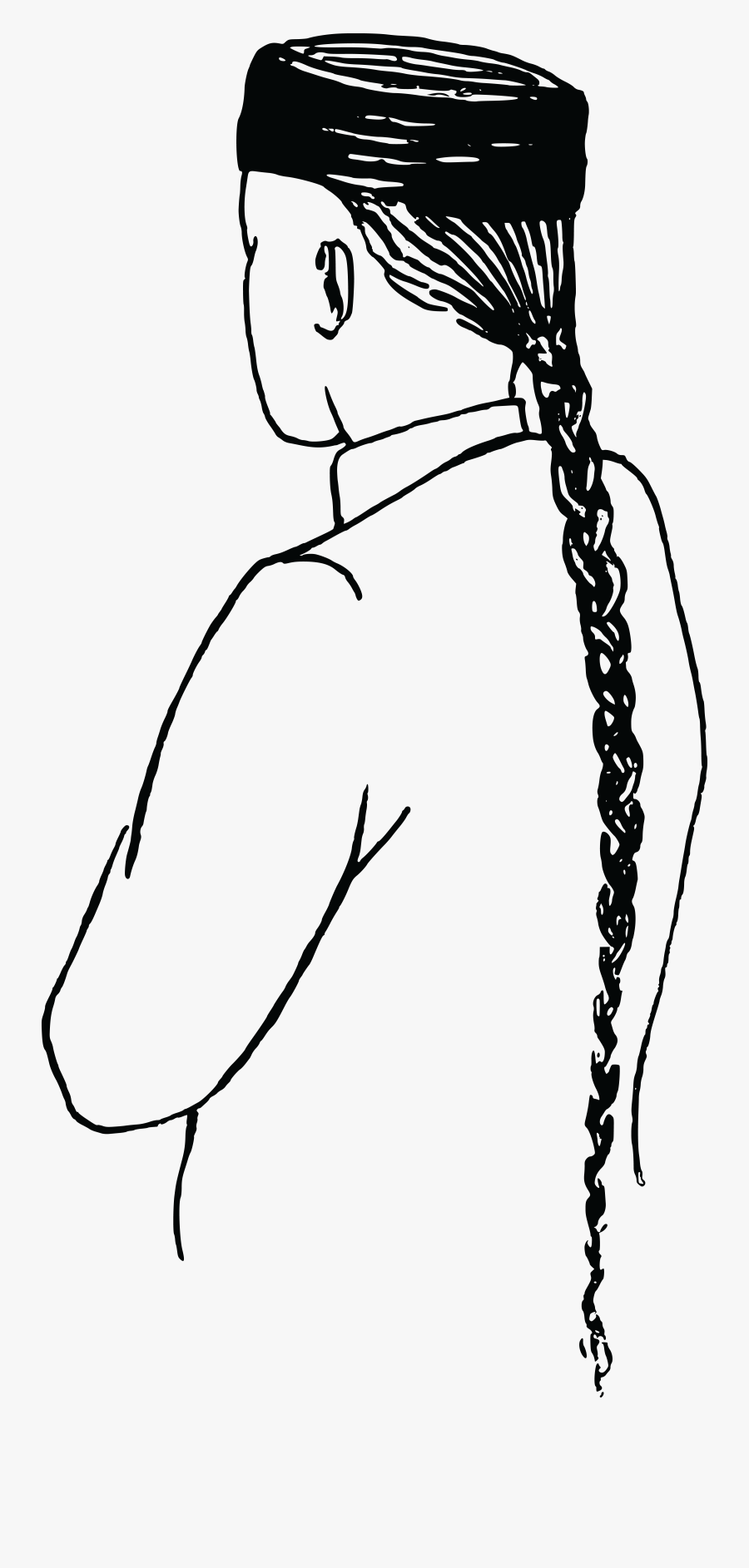 Chinese Clipart Father Chinese - Chinese Man With Ponytail, Transparent Clipart