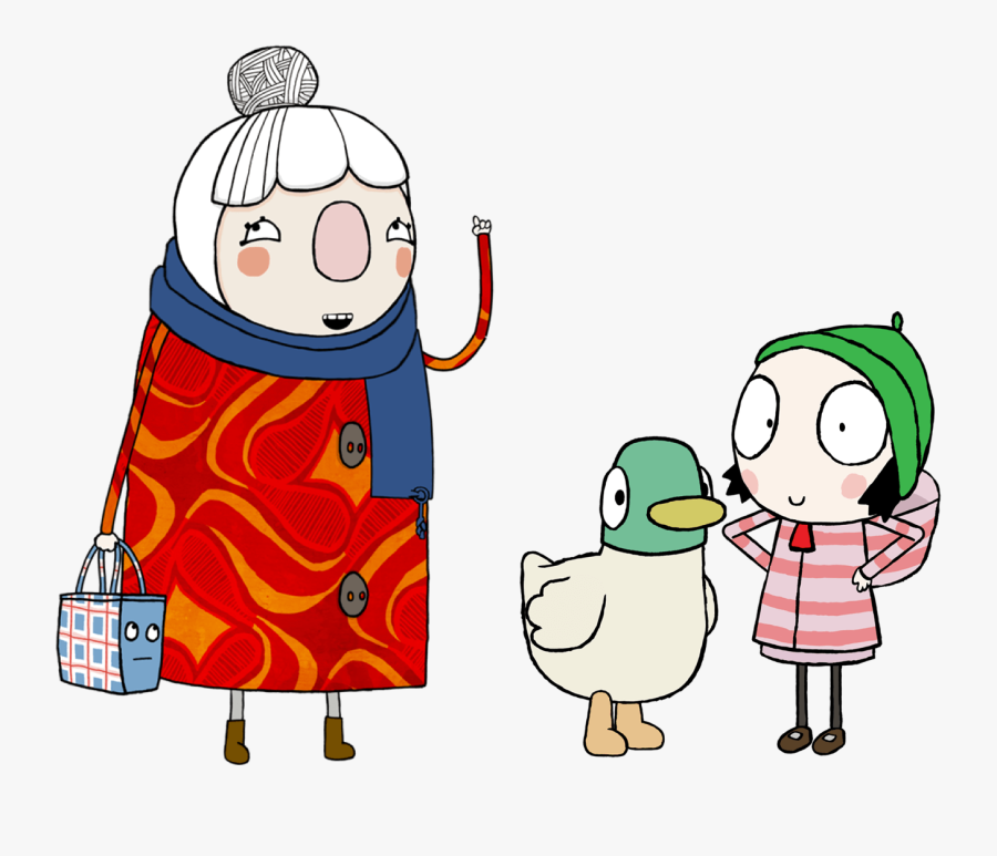 Sarah & Duck Grandmother - Flamingo Sarah And Duck, Transparent Clipart