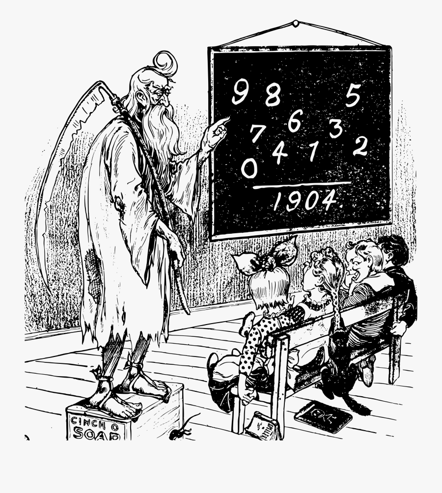 Father Time Teaches - Illustration, Transparent Clipart