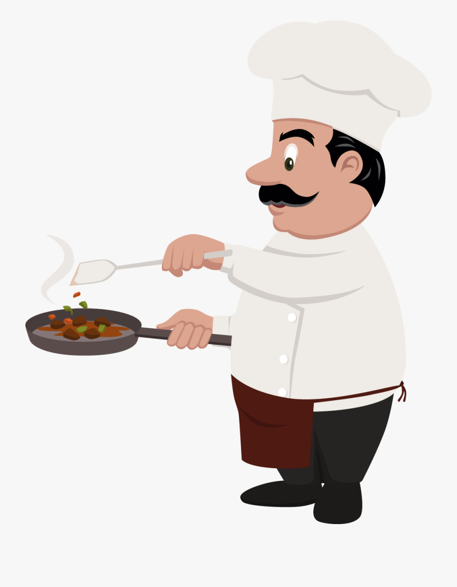 Chef Cooking Euclidean Vector - Cook Cartoon Png, Transparent Clipart