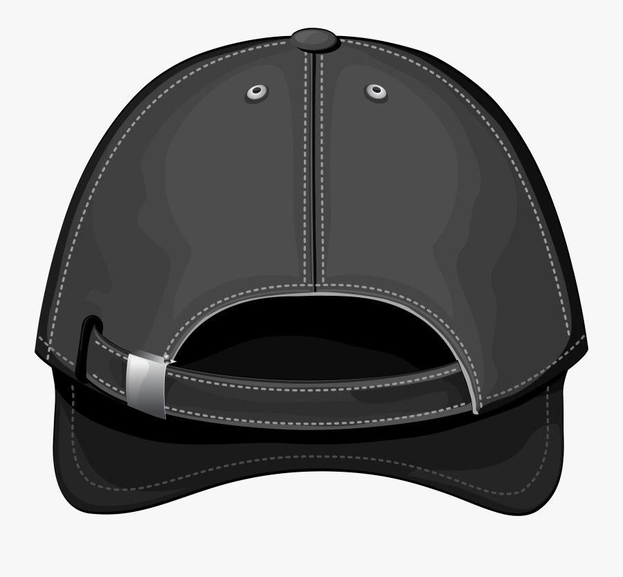 Black Baseball Cap Back Png Clipart - Baseball Cap, Transparent Clipart