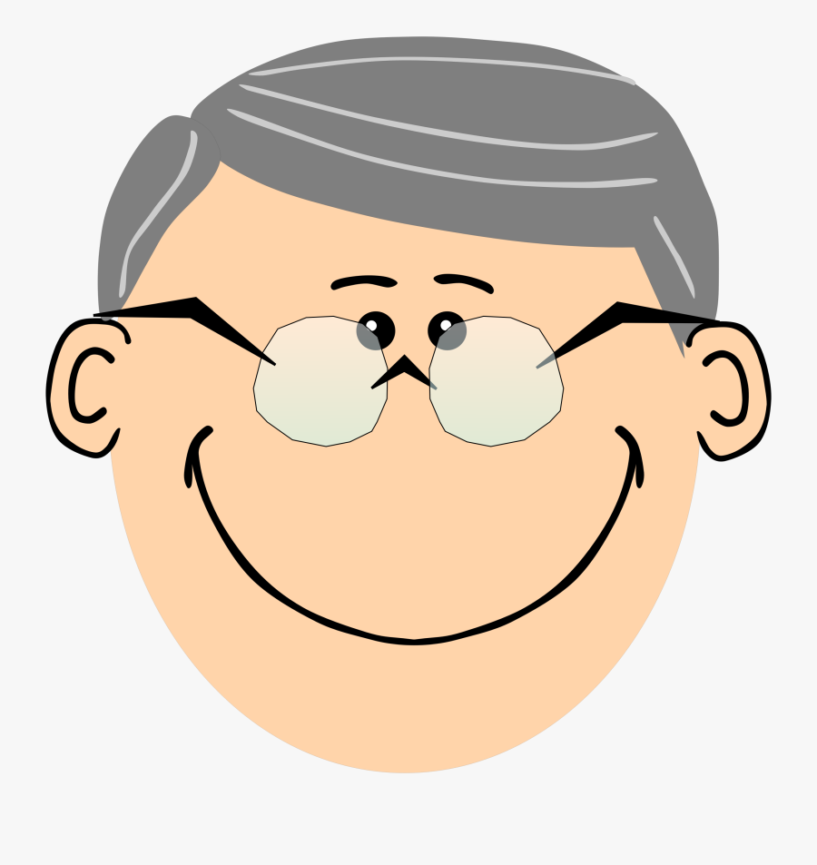 Face Clipart Grandmother - Cartoon Man Face, Transparent Clipart