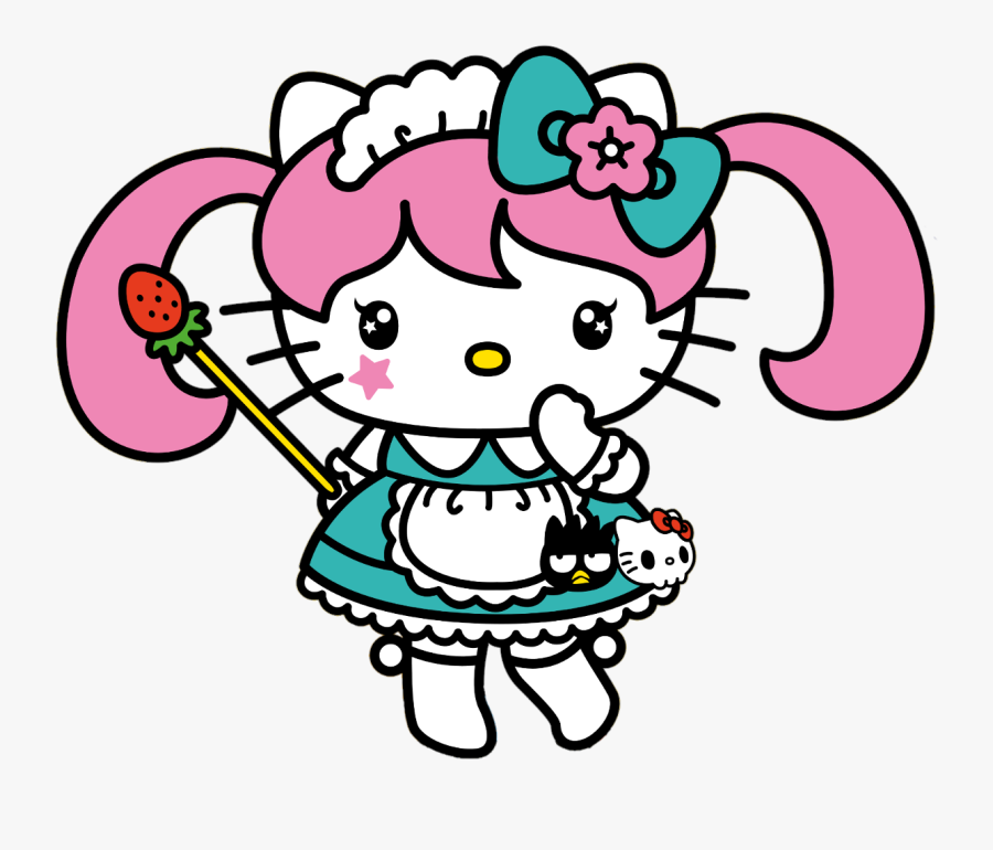 Cute Hellokitty Cosplay Sanrio Lolita Ribbon Xo Colorfu - Hello Kitty Lolita, Transparent Clipart