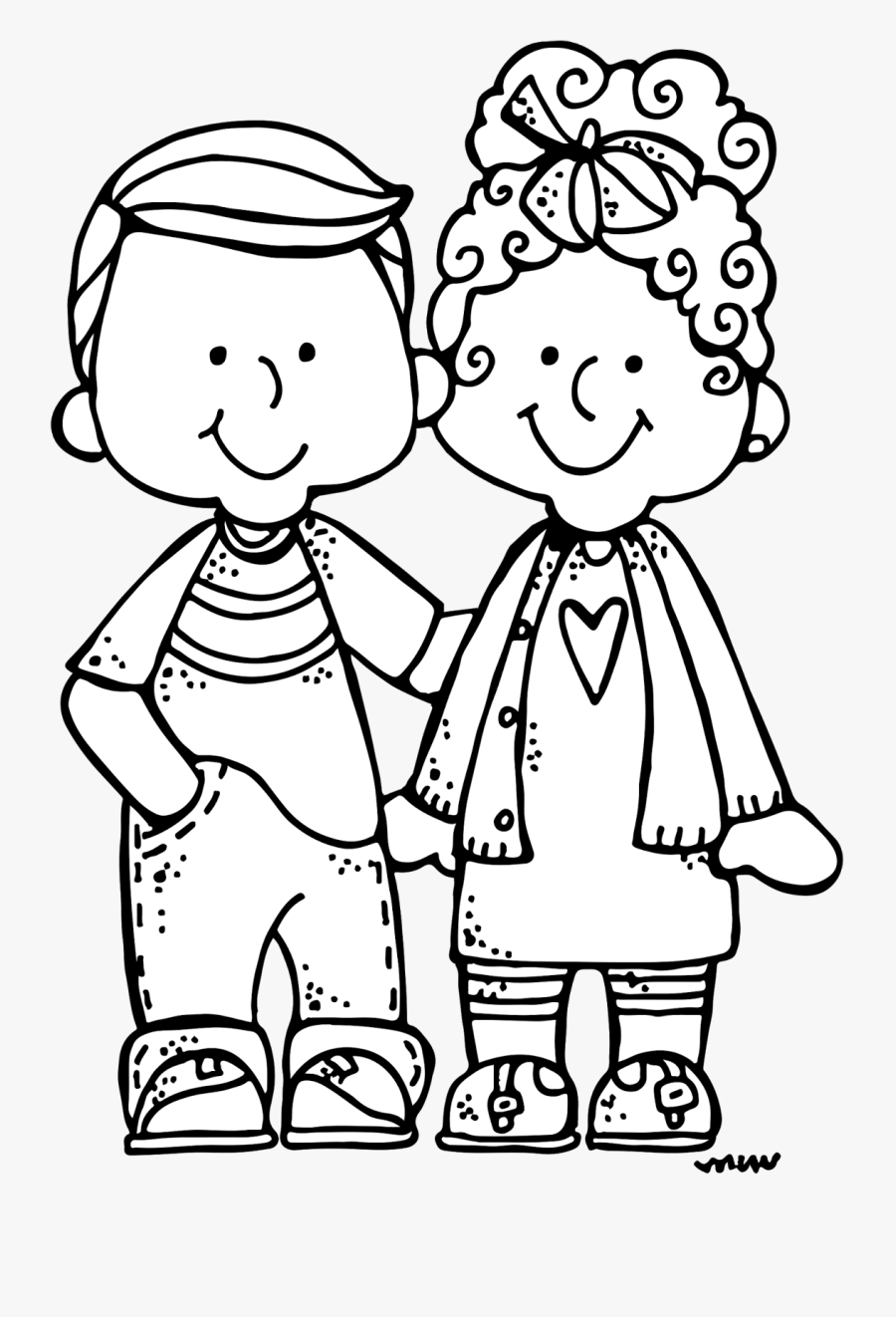 Grandparents Clipart Melonheadz - Melonheadz Clipart Black And White, Transparent Clipart