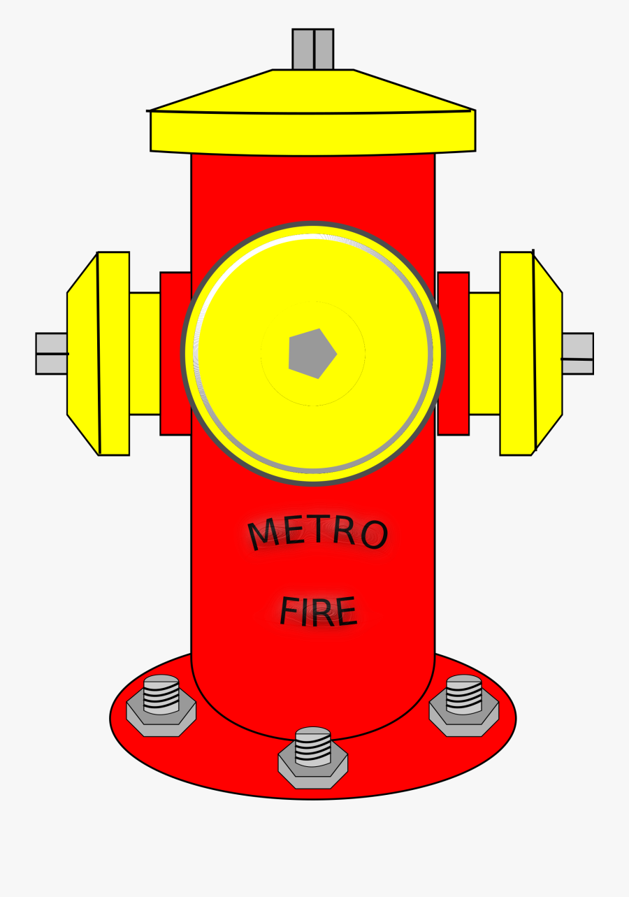 Area,yellow,line - Vector Image Fire Hydrant, Transparent Clipart