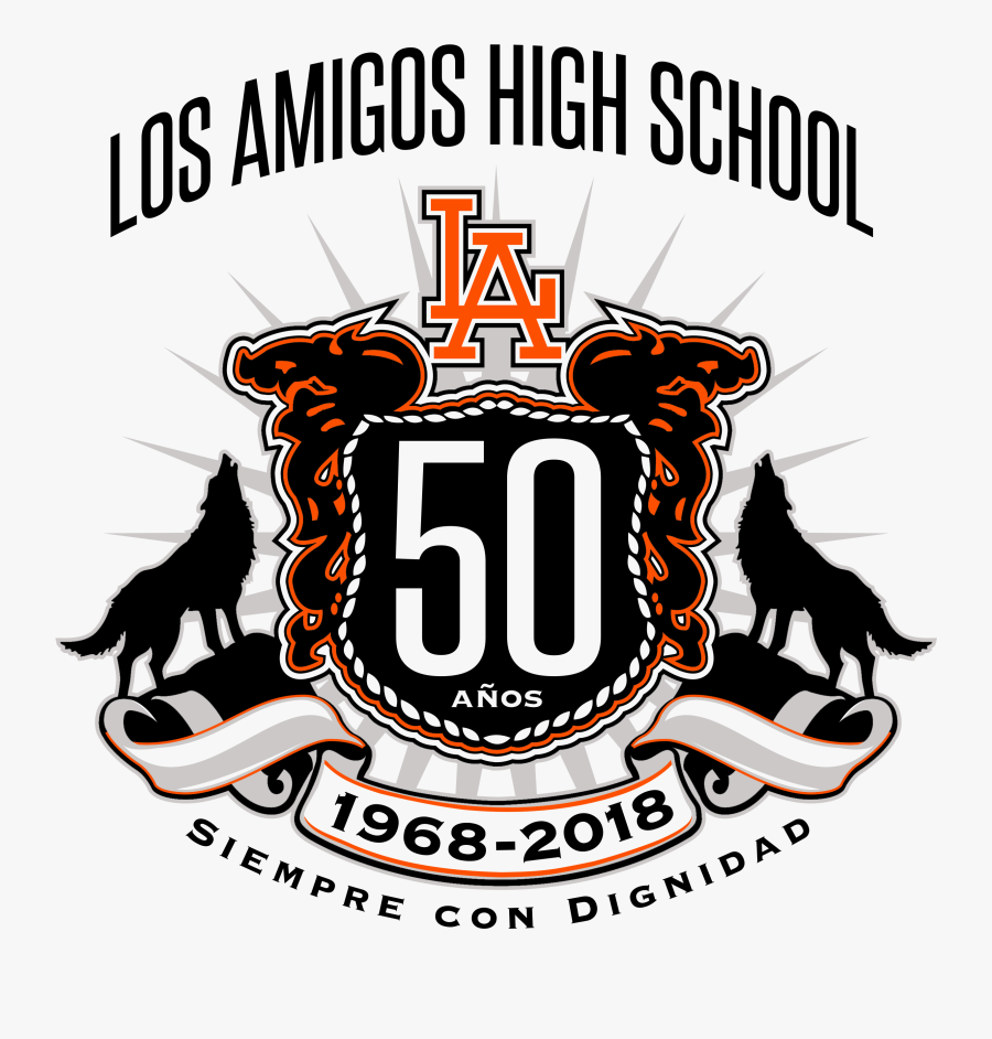 School Clipart Open House - Los Amigos High School Logo, Transparent Clipart