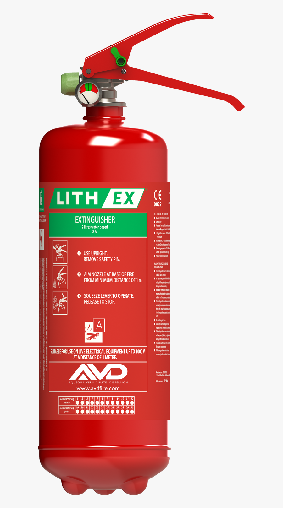 Fire Extinguisher Clipart Use - Lith Ex 6 Litres, Transparent Clipart