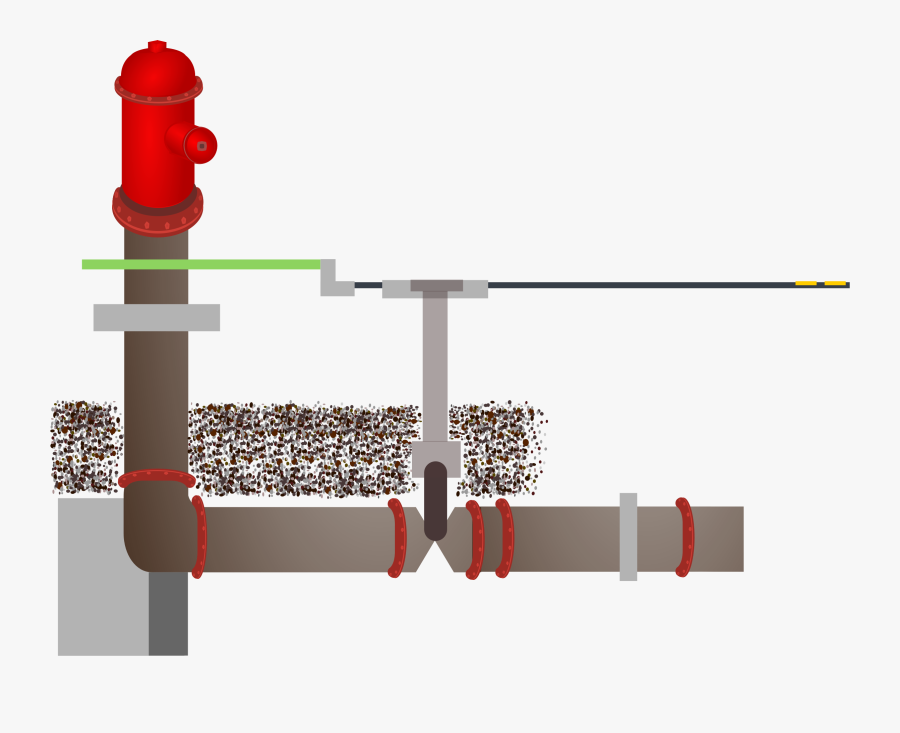 Fire Hydrant Pipes Clip Arts - Instalacion De Grifo Contra Incendio, Transparent Clipart