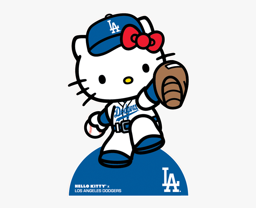 Los Angeles Dodgers On - Hello Kitty Dodgers Logo, Transparent Clipart