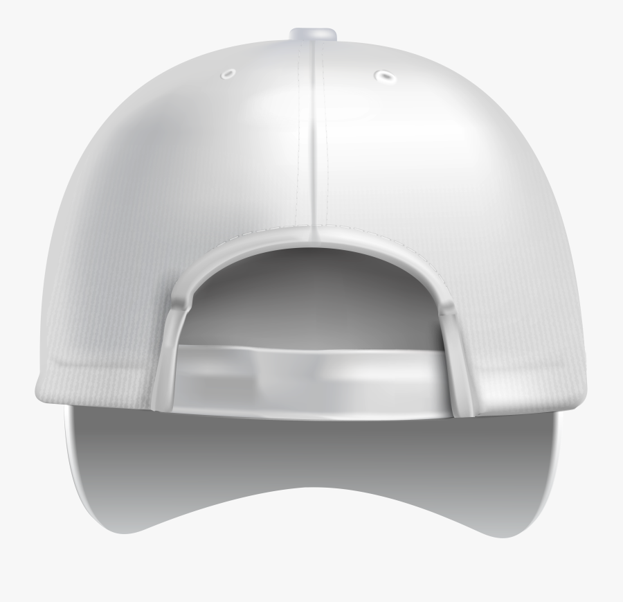 White Plain Baseball Cap Back Png Clipart - Back Plain White Cap, Transparent Clipart