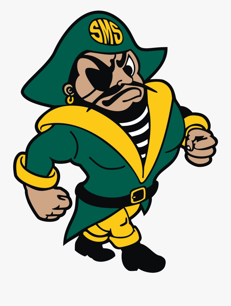Shallotte Middle School Pirate, Transparent Clipart